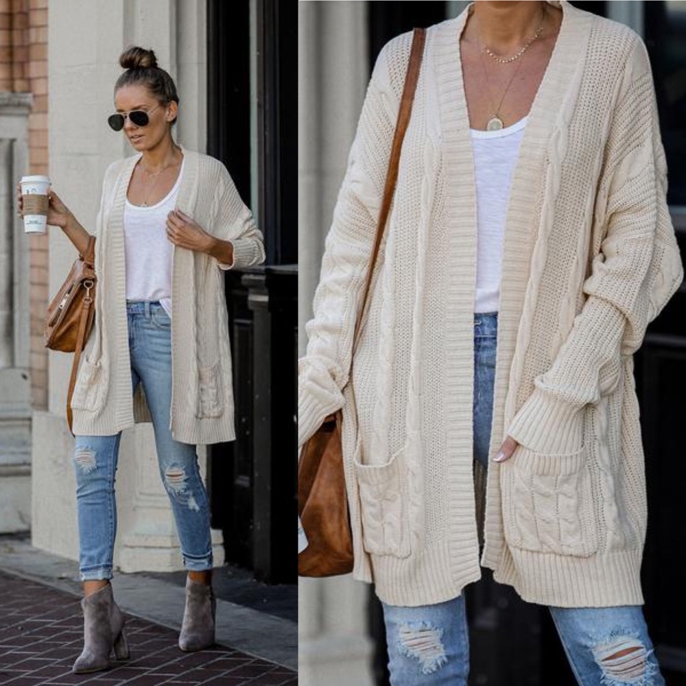 Riverwood Cable Knit Cardigan Vici